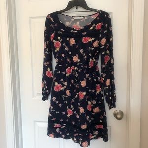 Lauren Conrad Navy floral dress